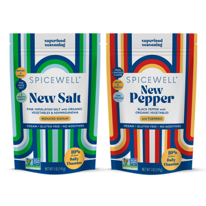 Spring Reset: New Salt & New Pepper Ceramic Cellar Set + Refill Pouch Bundle