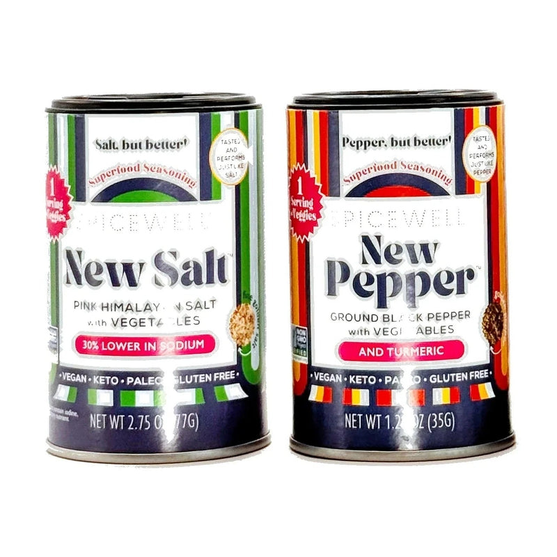 New Salt and New Pepper Mini Shakers together